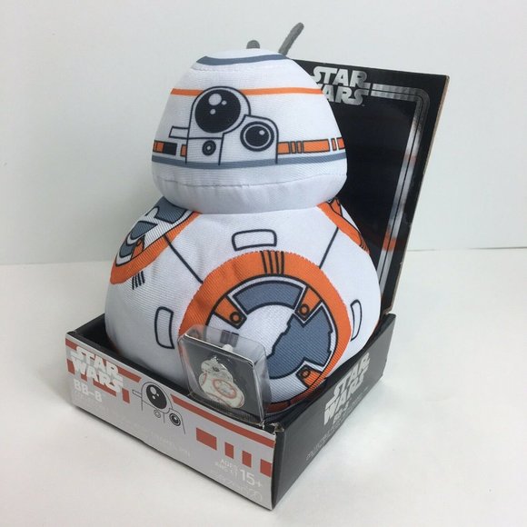 Disney Star Wars BB-8 Stylized 7" Droid Plush With Enamel Pin Collectible New - Picture 11 of 12